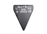 hand cut welsh slate garden marker for your very own herb garden